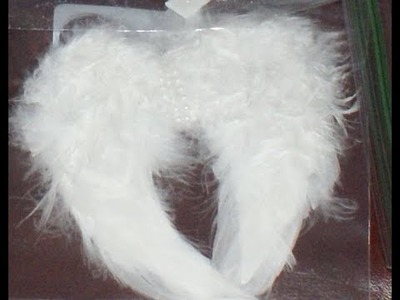 DIY Christmas Ornaments Angel Wings (White Feathers)