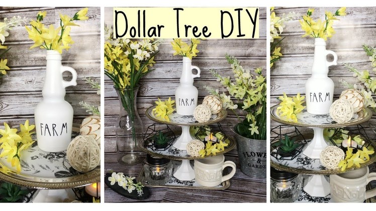 DIY Dollar Tree Vintage 3 Tier Display Stand | DIY Inspired Rae Dunn Letters