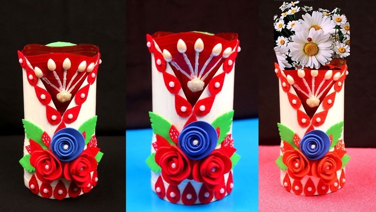 DIY Insanely Creative Ways to Recycle Plastic Bottles - Handmade Flower Vase Out of Plastic Bottle