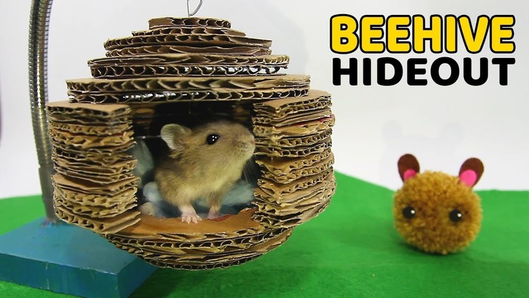 DIY Making Beehive Hamster House From Cardboard