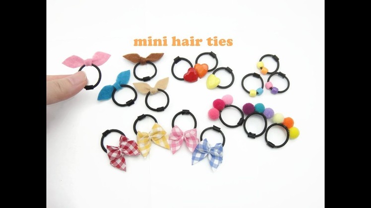 DIY Miniature Doll Mini Hair Ties Band - Very Easy!