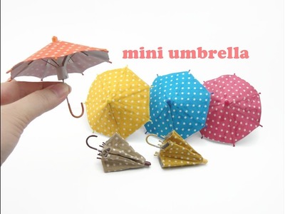 DIY Miniature Doll Mini Umbrella - Can Open & Close!