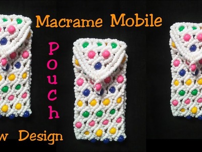 Easy Macrame Mobile pouch.Bag.purse design tutorial