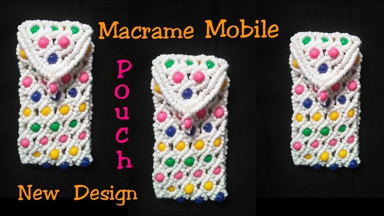Easy Macrame Mobile pouch.Bag.purse design tutorial