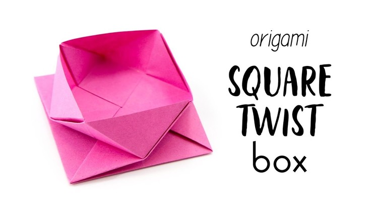Origami Square Twist Box. Pot Tutorial - Paper Kawaii