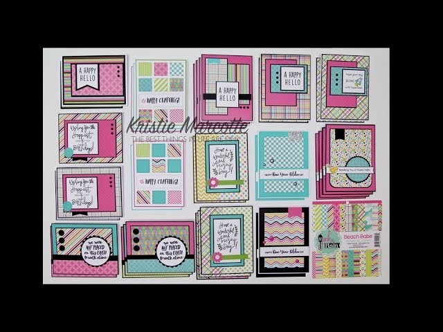 Pink & Main Beach Babe - 36 cards from one 6x6 paper pad