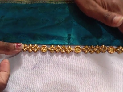 Saree Kuchu using Flower Beads I Saree Border design I Ladies Club
