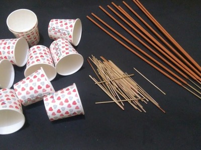 Unique Idea!! Best reuse of incense sticks & Paper cups ll Wall hanging #DIY