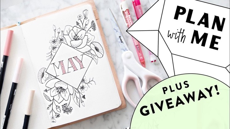 2018 MAY Bullet Journal Update + GIVEAWAY! | Plan with Me MAY Bujo Flip Through | Miss Louie