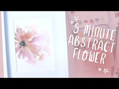 5 MINUTE ART: Abstract Flower Watercolor Tutorial (Easy Beginner Painting)