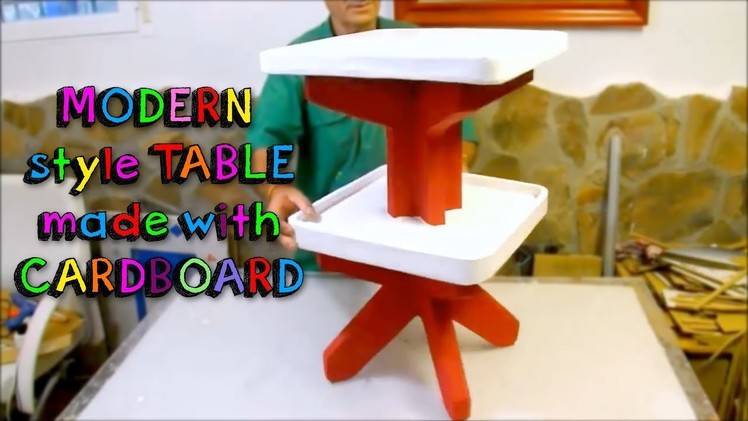 AWESOME CRAFTS that you can do with CARDBOARD - SUPER RESISTANT TABLE modern style