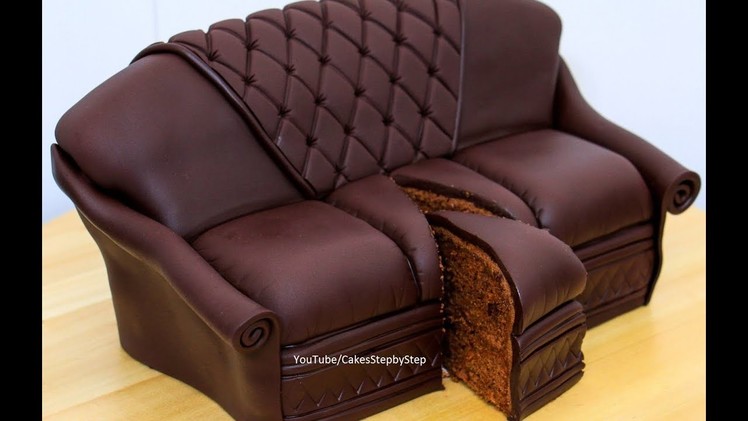 Chocolate Sofa Cake by Cakes StepbyStep