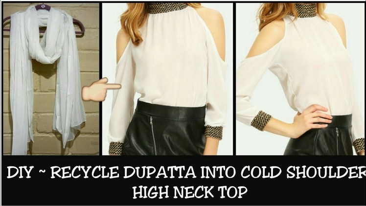 DIY: Convert Old Duppatta Into Cold Shoulder top in 5 Minutes