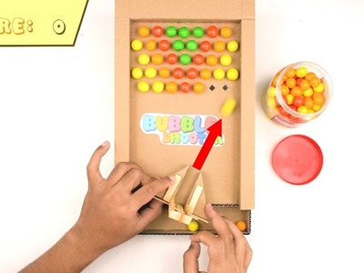 DIY Gumball Bubble Shooter Game from Cardboard
