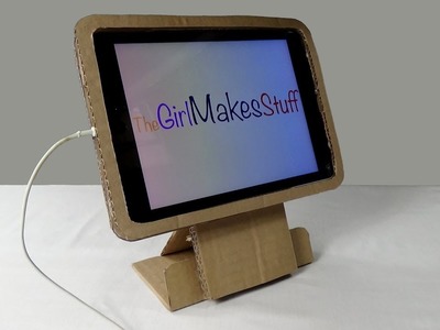 DIY iPad Stand from Cardboard | Rotatable and Tiltable iPad Holder