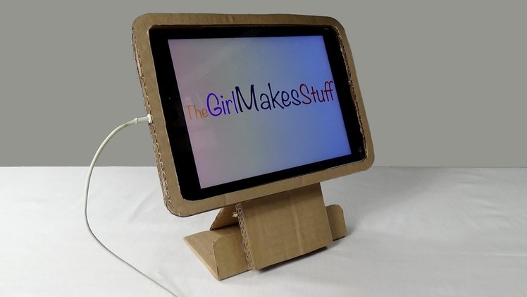 DIY iPad Stand from Cardboard | Rotatable and Tiltable iPad Holder