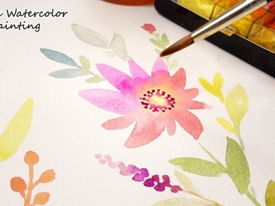 Easy Simple Flower Painting for Beginners