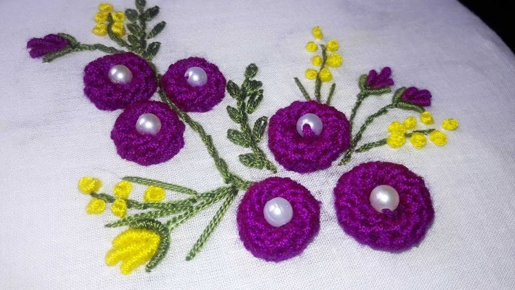 Hand Embroidery: Mediterranean knot stitch by nakshi katha .