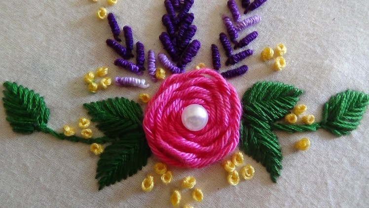 Hand Embroidery: Spider Web Stitch (Roses)