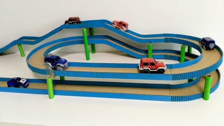 How to make a car track from cardboard