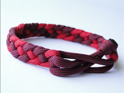 How to Make a French Sinnet.Mad Max Style Closure- 4 Strand Flat Braid Paracord Survival Bracelet