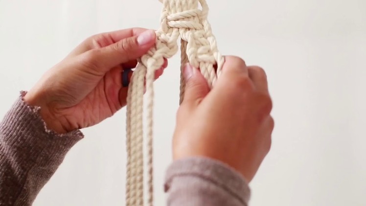 How to Make a Macrame Plant Hanger Video