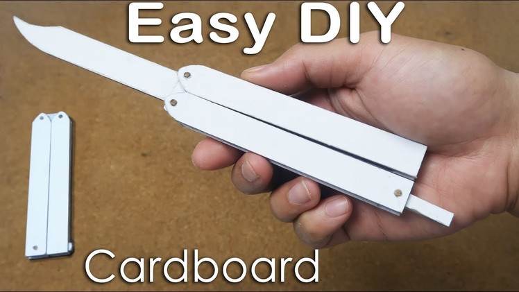 How to make Butterfly knife from Cardboard for practicing tricks - EASY TUTORIAL