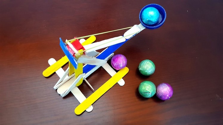 How to Make Catapult at Home out of Popsicle Sticks Easily!