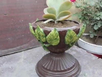 How to make cement pot. :-