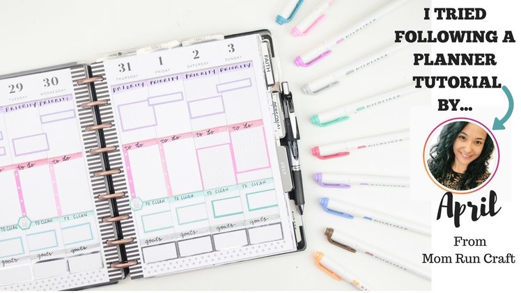 I Tried Following a PLANNER TUTORIAL By @MomRunCraft! | At Home With Quita