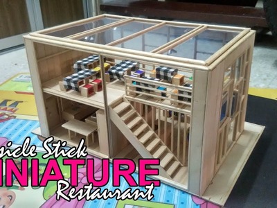 Popsicle Stick Miniature Restaurant (Framelapse) - Custom Made