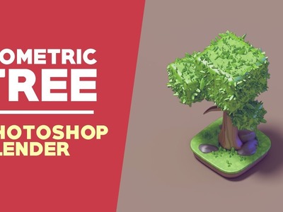 [Timelapse] Game art - Pre-rendered 3d Isometric Tree model | Isometric 3d art | Blender
