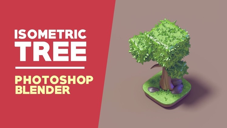 [Timelapse] Game art - Pre-rendered 3d Isometric Tree model | Isometric 3d art | Blender