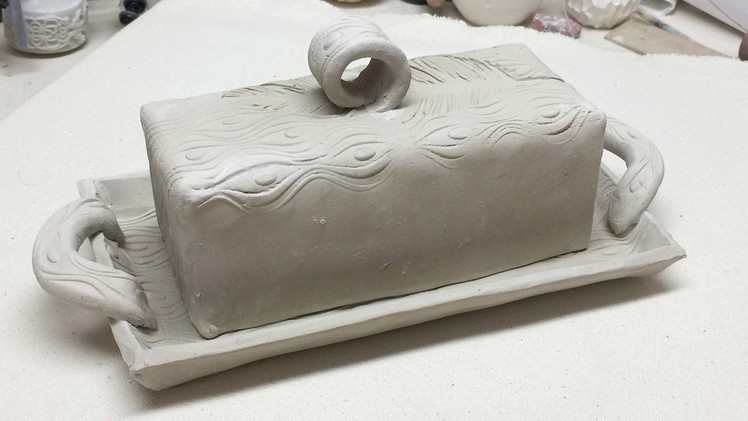 Creating a Lidded Butter Dish with a Textured Slab and a Focal Accent  Ceramics II