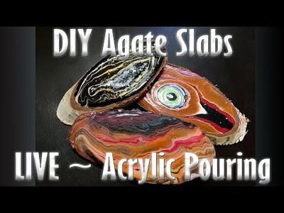 DIY Agate Slabs- Poured Acrylic on Tree Branch Slabs #StJudePlaylive