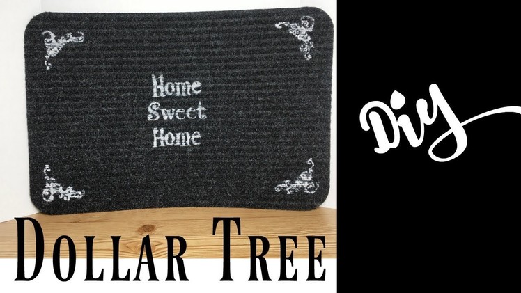 DIY Dollar Tree Stencil Floor Mats | How To Customize Your Own