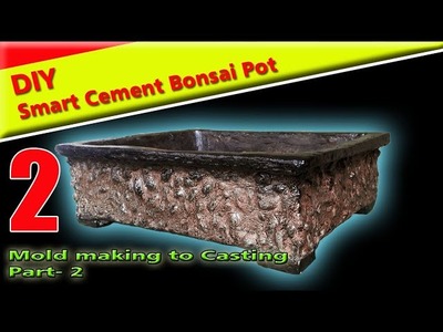 DIY Smart Cement Bonsai Pot from Mold Making to Moulding Part 2