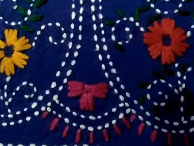 Hand Embroidery Tutorial: Phulkari Shalwar.Trouser Designing:Pattern-1(part-2)