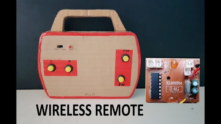 How to make WIRELESS  Remote control with cardboard || DIY || Electric toy cars remote