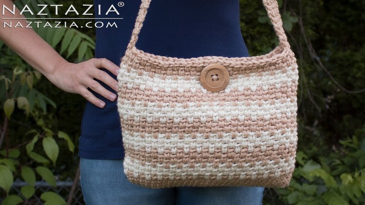 Learn How to Crochet Sweet Simple Handbag - Purse Bolsa Bag DIY Tutorial from Naztazia