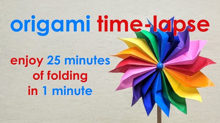 Origami Time-Lapse: Pinwheel Star (Dáša Ševerová)