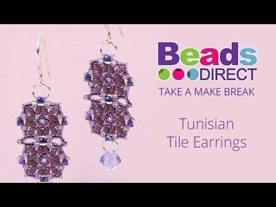 Tunisian Tile Earrings | Take a Make Break with Beads Direct