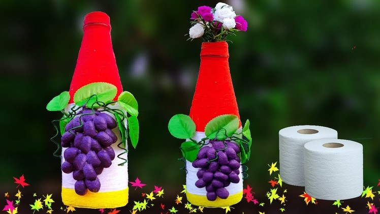 Best Out Of Waste Plastic Bottle Flower Vase || Plastic Bottle Craft Idea