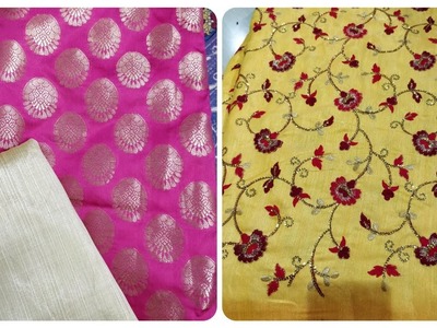 Brocade N Gorget Fabric for Saree n Dress. Buy Online ????
