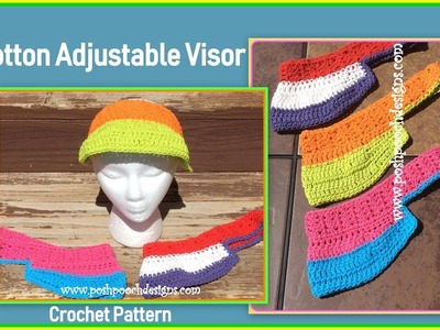 Cotton Adjustable Visor Crochet Pattern
