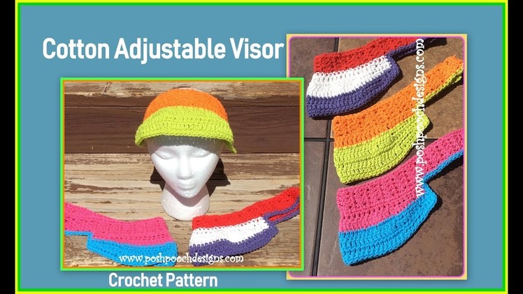 Cotton Adjustable Visor Crochet Pattern