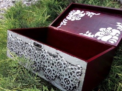 Decoupage box-Box with Aluminium foil