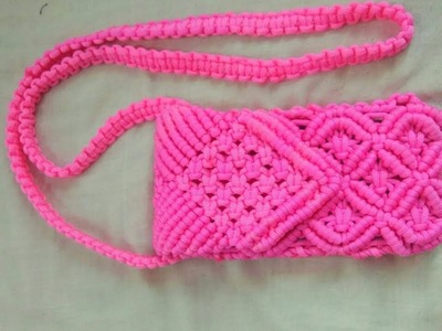 Designer Macrame Mobile  Pouch.