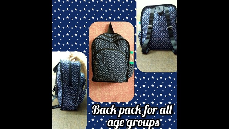 DIY how to sew BackPack for all age group PÀRT - 2