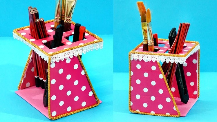 DIY Pen Stand | How to Make Pen Stand using Cardboard | Easy Best Out of Waste Pencil Holder